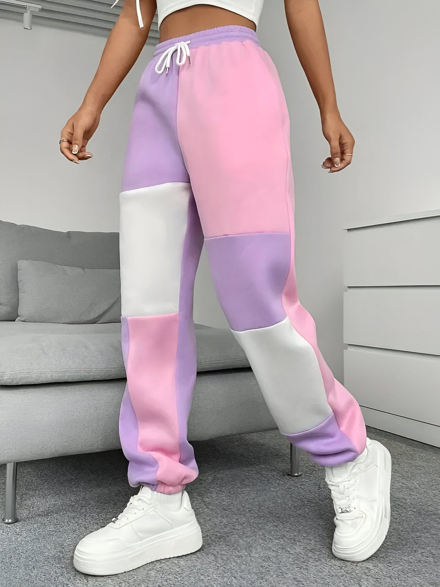 Antonella | Color-Block Lockere Jogginghosen – Komfort trifft Stil