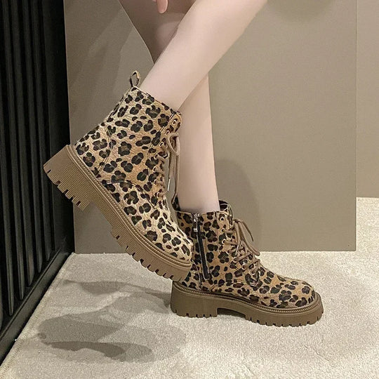 Alix - Stiefel mit Leopardenmuster