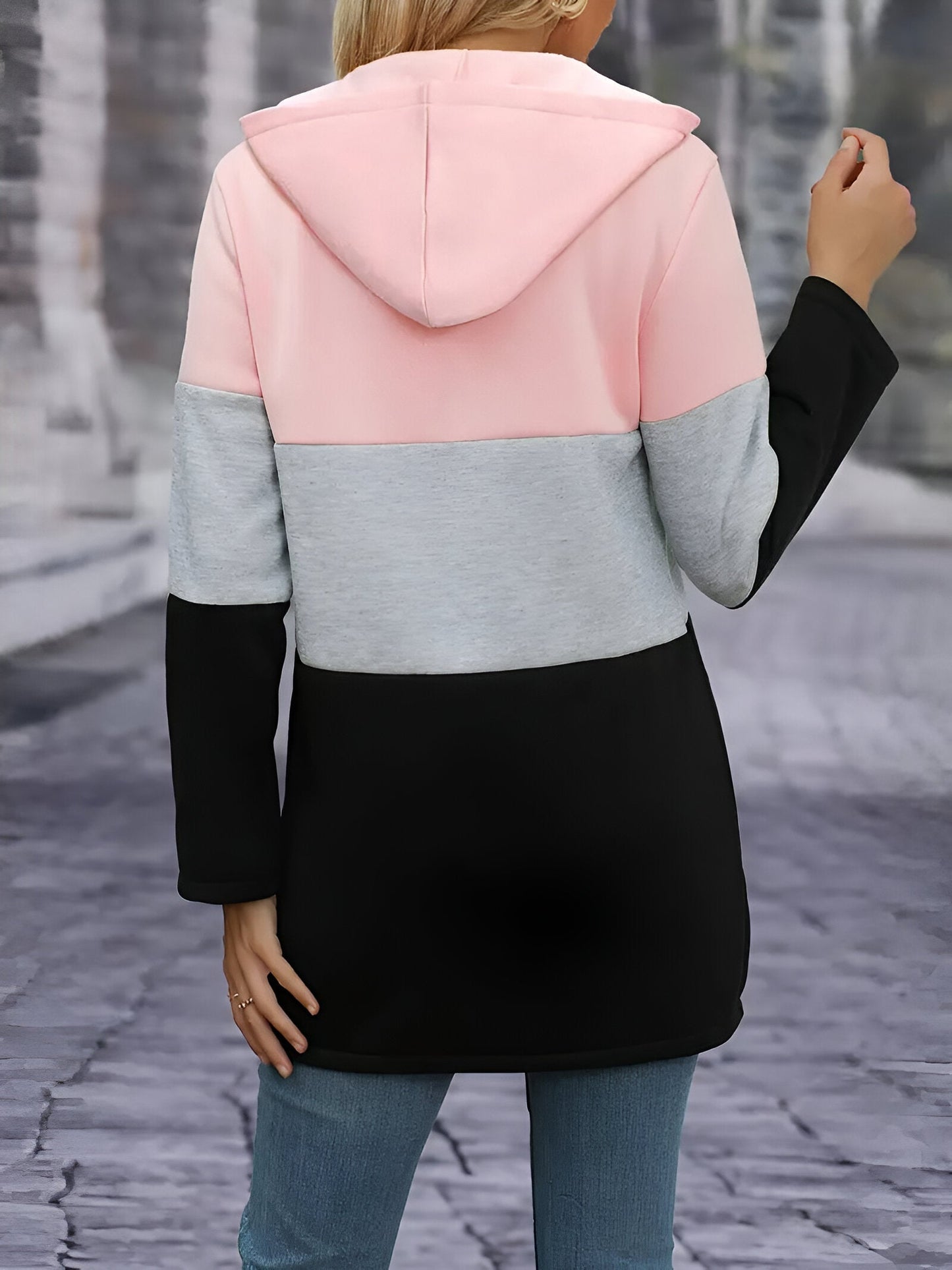 Bernadette | Color Block Kapuzenjacke