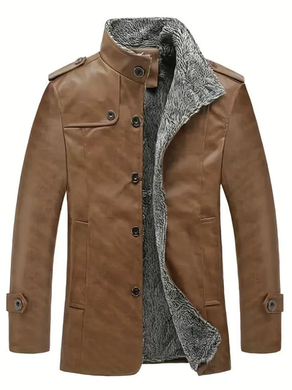 Talisman | Herren-Lederjacke mit Fleece-Futter